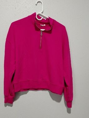 GAP Bright Fuchsia Half-Zip Sweatshirt